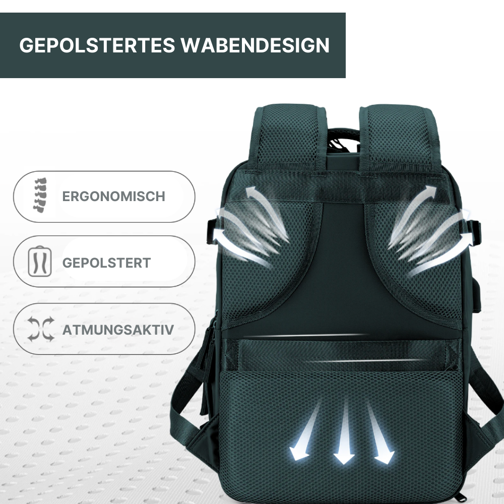 2-in-1 Rucksack-Koffer mit 180° Öffnung - entspannt unterwegs