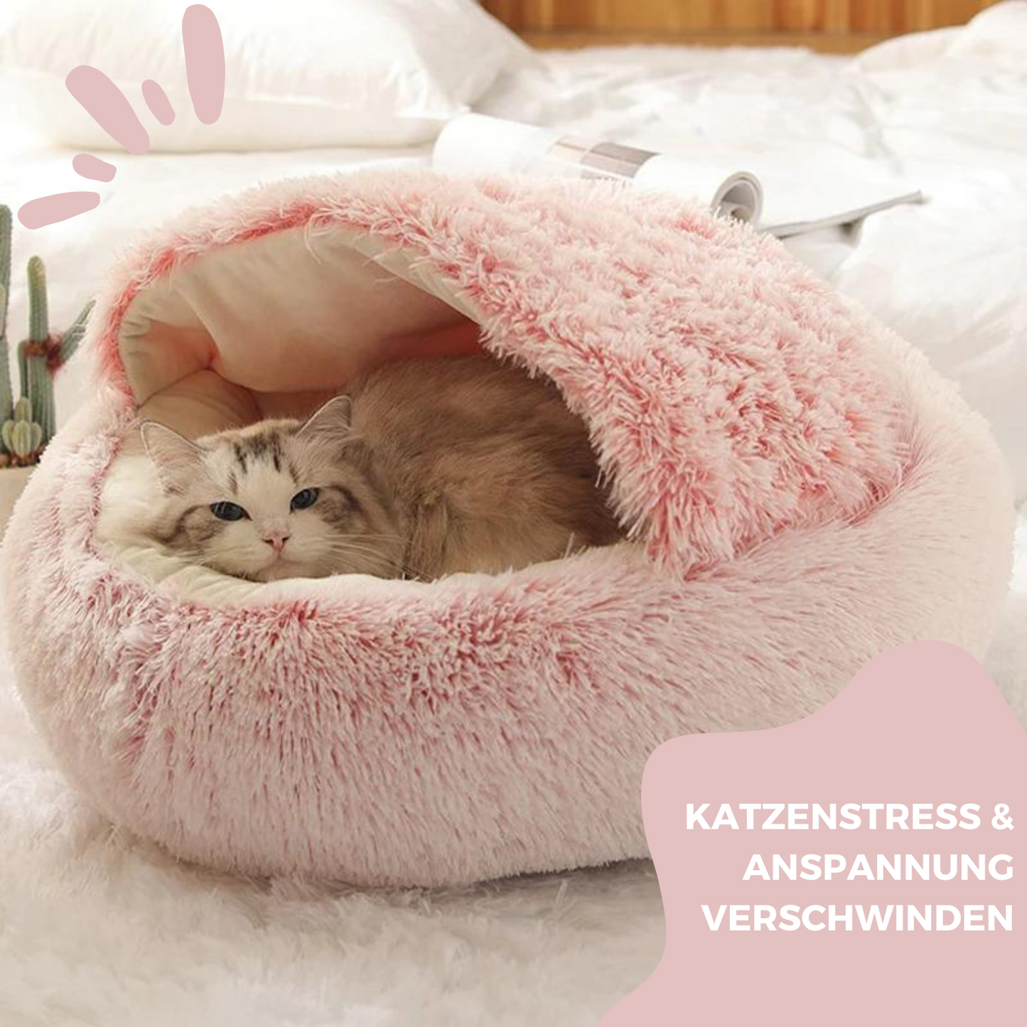 Weiche Kuschelhöhle für Katzen - entspannt einkuscheln und träumen