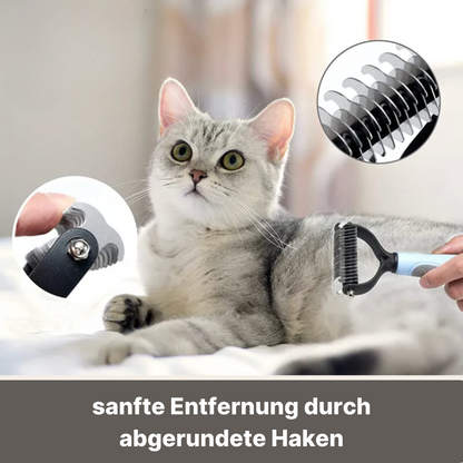 Fellentknotungs-Bürste mit Doppelhaken - entfernt mühelos Knoten und Verfilzungen