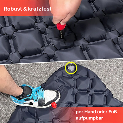 Outdoor Matratze mit integrierter Luftpumpe - im Nu Auf- und Abgepumpt