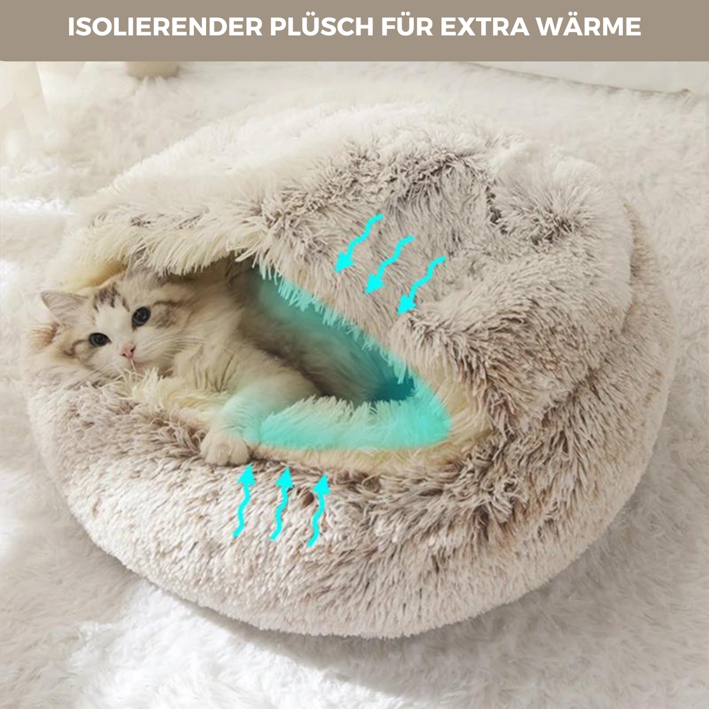 Weiche Kuschelhöhle für Katzen - entspannt einkuscheln und träumen